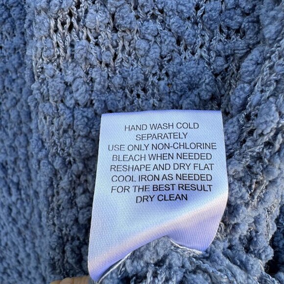 Pink Republic Womens Blue Chunky Knit Cowl Neck Lightweight Knit Sweater XL - Picture 10 of 10